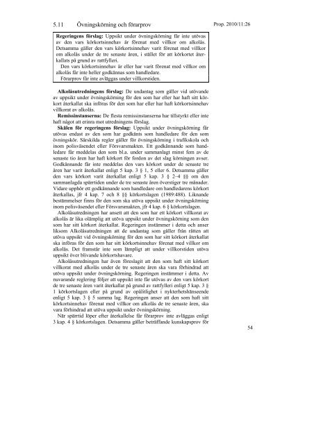 Regeringens proposition 2010/11:26 - Transportstyrelsen