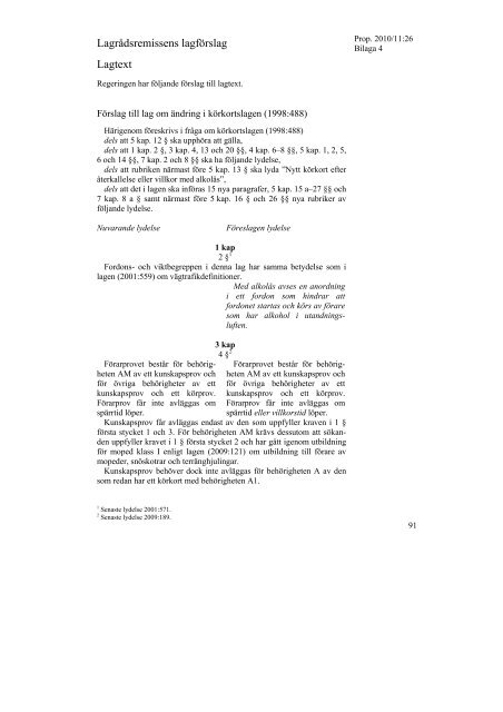 Regeringens proposition 2010/11:26 - Transportstyrelsen