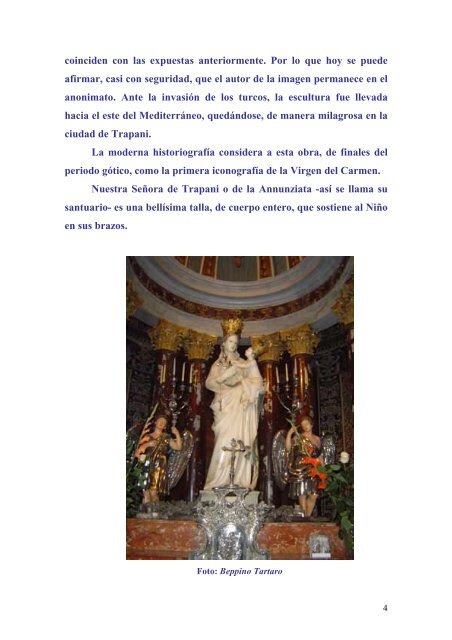 Texto Virgen del Carmen - Trapani Nostra