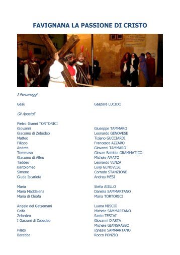 FAVIGNANA LA PASSIONE DI CRISTO - Trapani Nostra