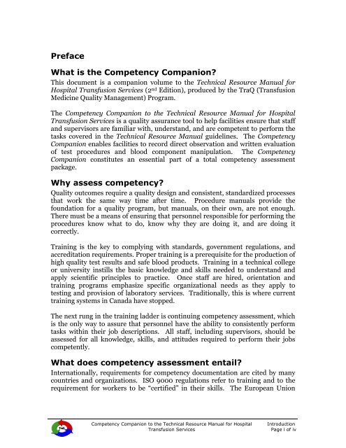 Preface What is the Competency Companion? Why assess ...