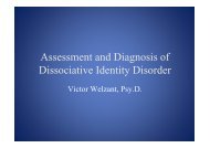 Assessment and Disgnosis of DID