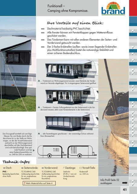 Lieferbare Größen - Caravan & Park