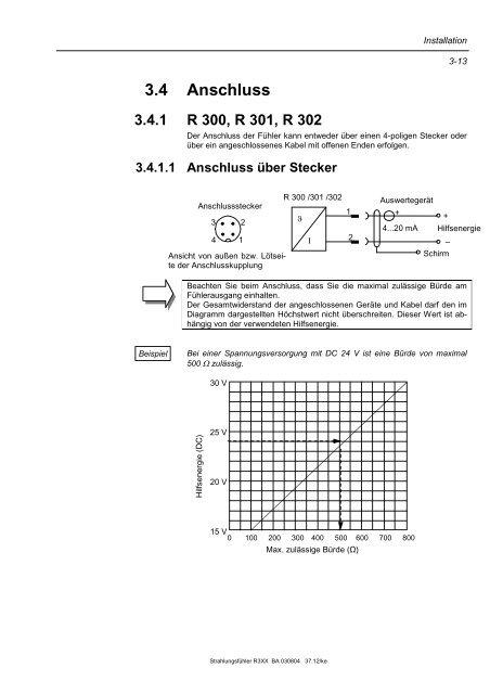 Strahlungsfühler R3XX - Bartec Sicherheits-Schaltanlagen GmbH