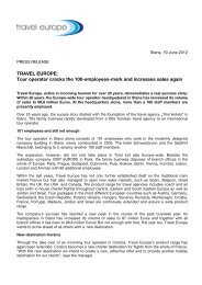 Press release - Travel Europe