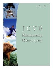 Membership Directory.qxd - Juneau Convention and Visitors Bureau