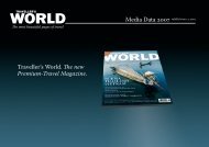 Traveller's World. The new Premium-Travel Magazine.