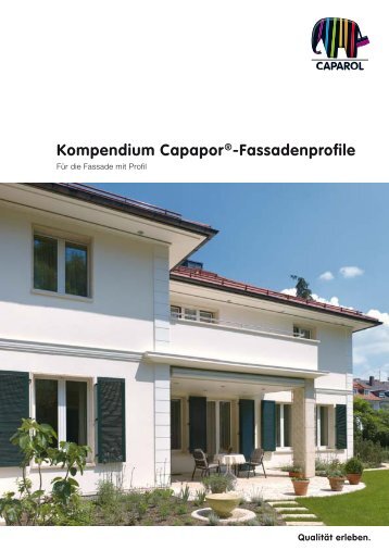 Kompendium Capapor®-Fassadenprofile - Caparol