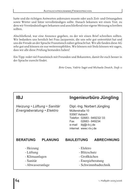 mit CJD-Schülern und Profis an der Fachhochschule Bochum