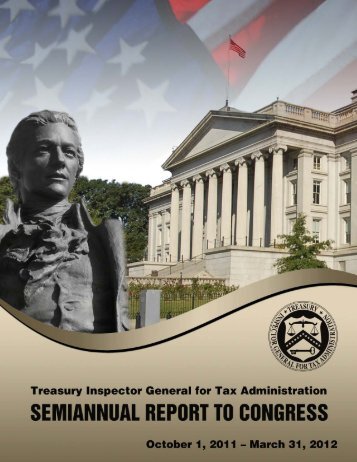 tigta semiannual report to congress - Department of the Treasury