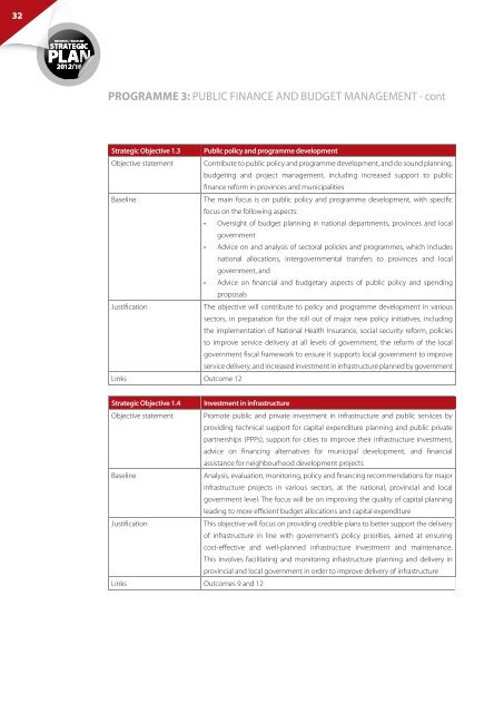 National Treasury Strategic Plan 2012-2016