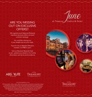 Whats on in June - Treasury Casino & Hotel
