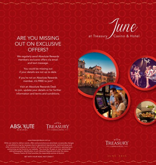 Whats on in June - Treasury Casino & Hotel