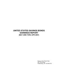 united states savings bonds earnings report - Treasury Direct