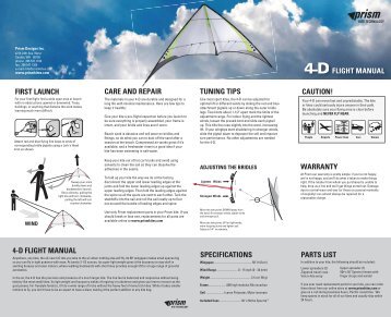 Prism Kite 4-D Flight Manual - Shopatron