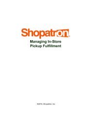 Managing In-Store Pickup Fulfillment - Shopatron