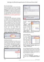 Wichtige VerÃ¶ffentlichungshinweise fÃ¼r Microsoft Word ... - Tredition