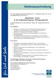 Mitarbeiter/ -innen in der Gebäudereinigung ... - Diakonie Wolfsburg