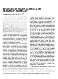 INFLUENCE OF MULCH MATERIALS ON GROWTH OF GREEN ASH - Treebuzz.com