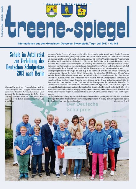 Schule Im Autal Reist Zur Verleihung Des Deutschen Treenespiegel
