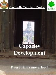 Capacity Development Approach - Cambodia Tree Seed Project