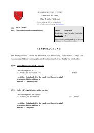 9521 Treffen / KÃ¤rnten K U N D M A C H U N G - Marktgemeinde ...