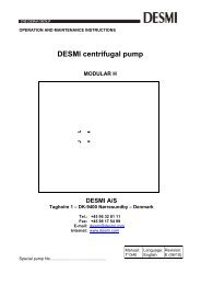 DESMI centrifugal pump MODULAR H DESMI A/S