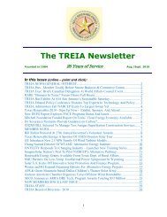 The TREIA Newsletter - Texas Renewable Energy Industries ...