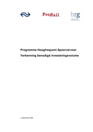 Programma Hoogfrequent Spoorvervoer (PHS) - Treinreiziger.nl