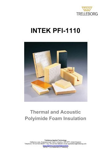 INTEK PFI-1110 Technical Data Sheet - Trelleborg