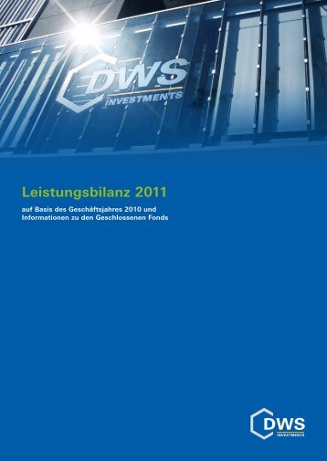 Leistungsbilanz 2011 - Leistungsbilanzportal