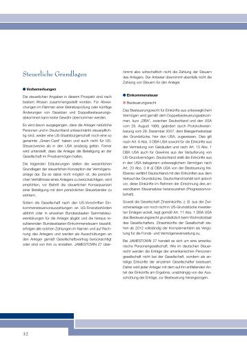 Verkaufsprospekt des Jamestown 27 auf Seite 32 - Trend-Invest.de