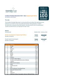 trendence Graduate Barometer 2012 - Swiss Engineering/IT Edition