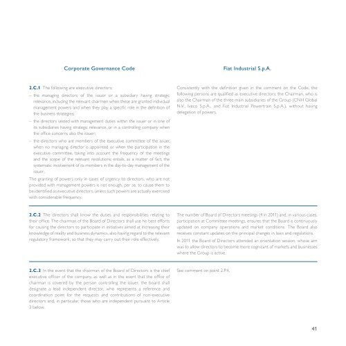 Annual Report on Corporate Governance (February ... - FIAT Industrial