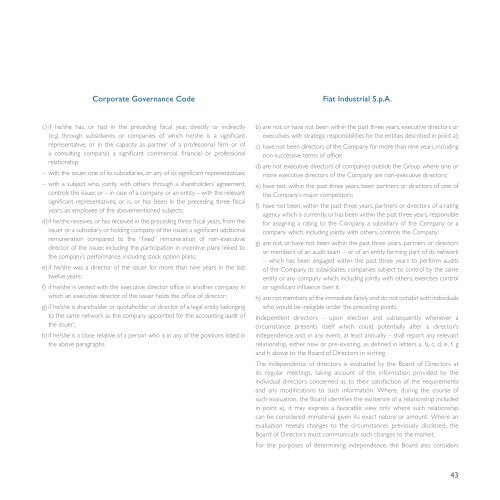 Annual Report on Corporate Governance (February ... - FIAT Industrial