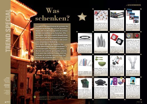 GESCHENKIDEEN Was Schenken? - Trend Magazin