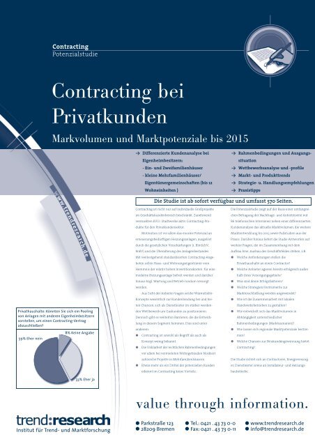 Contracting bei Privatkunden - trend:research