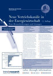 Neue Vertriebskanäle in der Energiewirtschaft - 2 ... - trend:research