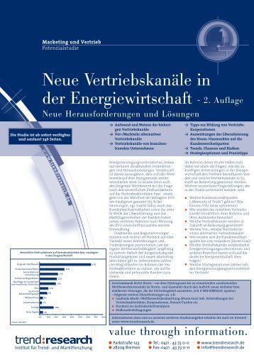 Neue Vertriebskanäle in der Energiewirtschaft - 2 ... - trend:research