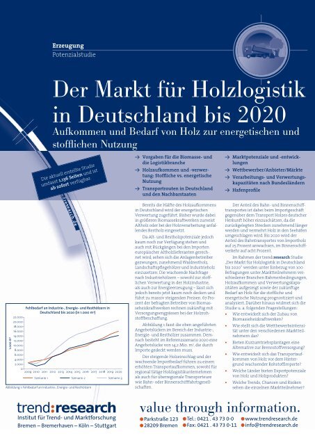 Der Markt für Holzlogistik in Deutschland bis 2020 - trend:research