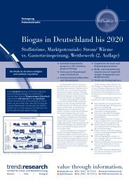 Biogas in Deutschland bis 2020 (2. Auflage) - trend:research