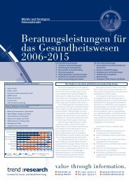 Beratungsleistungen für das Gesundheitswesen ... - trend:research