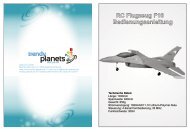 RC Flugzeug F16 Bedienungsanleitung - trendy planets