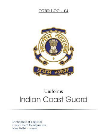 CGBR Uniforms Indian Coast Guard