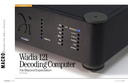 Tone Audio N. 49 Wadia 121 Decoding Computer. Far Beyond ...