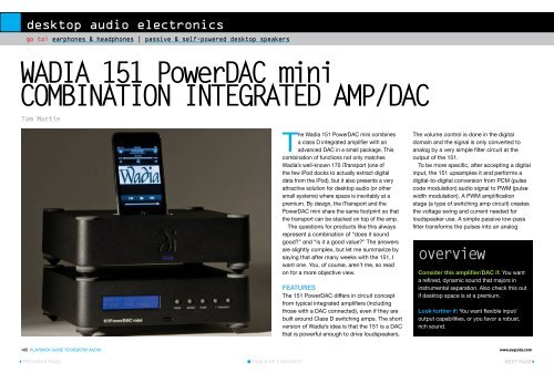 Wadia 151 PowerDAC Mini - D/A-Wandler im Test