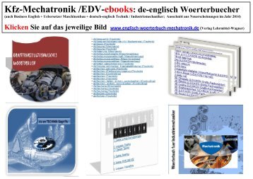 ebooks: Lernhilfen Englisch als Ausbildungssprache fuer Mechatroniker Maschinenbauer EDV-Fachleute