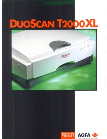 Agfa Duoscan T2000xl - Professional Marketing Services, Inc.