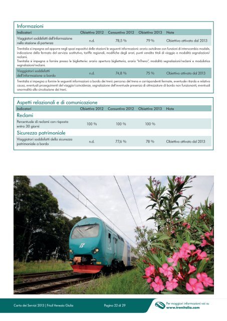 vedi carta dei servizi - Trenitalia