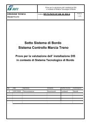 Sotto Sistema di Bordo Sistema Controllo Marcia Treno - Trenitalia